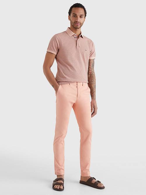 Tommy Hilfiger 1985 Essential Bleecker Slim Fit Chinos Moški Hlače Oranžna | TH425QXF