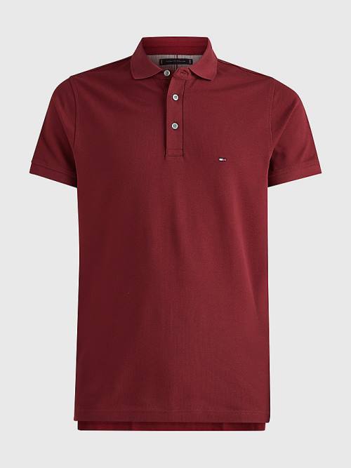 Tommy Hilfiger 1985 Essential Slim Fit Moški Polo Majica Rdeča | TH013ZQN