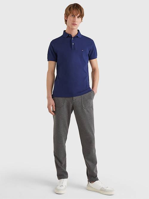 Tommy Hilfiger 1985 Essential Slim Fit Moški Polo Majica Modra | TH072LMJ