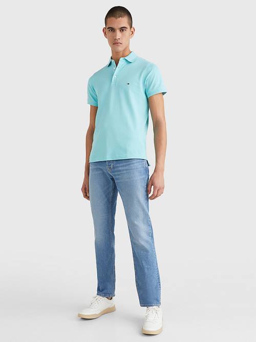 Tommy Hilfiger 1985 Essential Slim Fit Moški Polo Majica Modra | TH257PNG