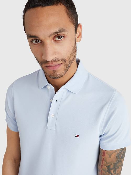 Tommy Hilfiger 1985 Essential Slim Fit Moški Polo Majica Modra | TH284FYZ