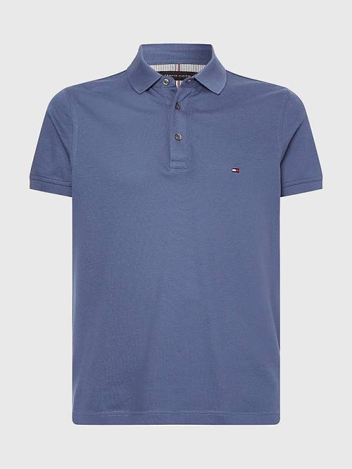 Tommy Hilfiger 1985 Essential Slim Fit Moški Polo Majica Modra | TH395KPN