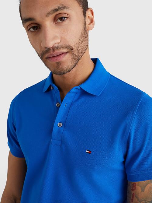 Tommy Hilfiger 1985 Essential Slim Fit Moški Polo Majica Modra | TH597NDU