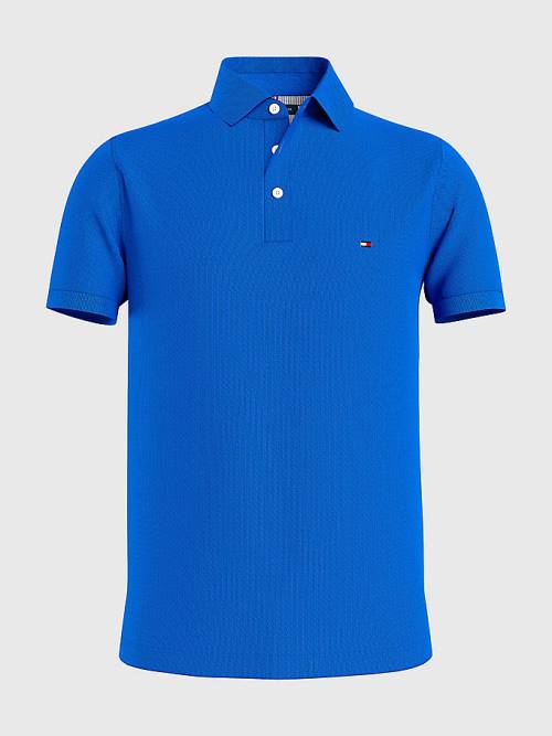 Tommy Hilfiger 1985 Essential Slim Fit Moški Polo Majica Modra | TH597NDU