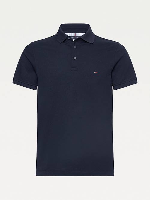 Tommy Hilfiger 1985 Essential Slim Fit Moški Polo Majica Modra | TH691RMF