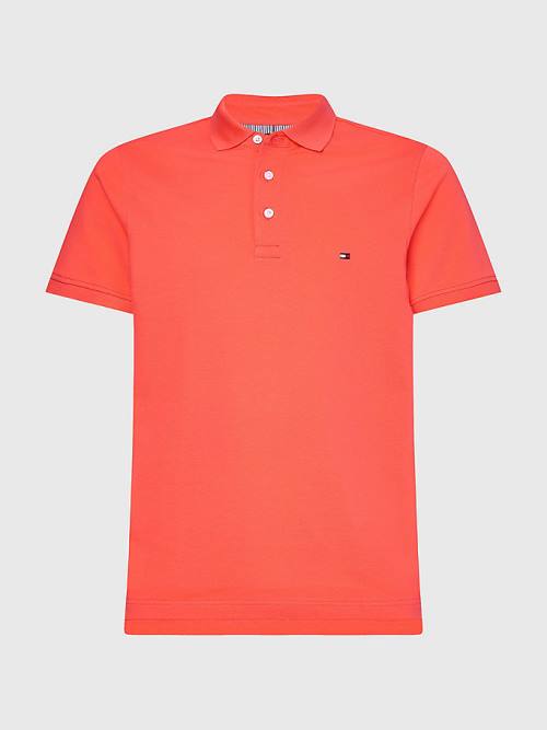 Tommy Hilfiger 1985 Essential Slim Fit Moški Polo Majica Rdeča | TH870TYU