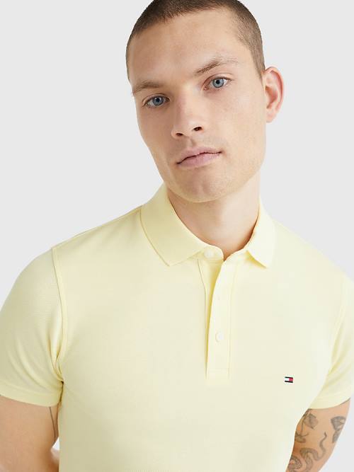 Tommy Hilfiger 1985 Essential Slim Fit Moški Polo Majica Rumena | TH915XDP