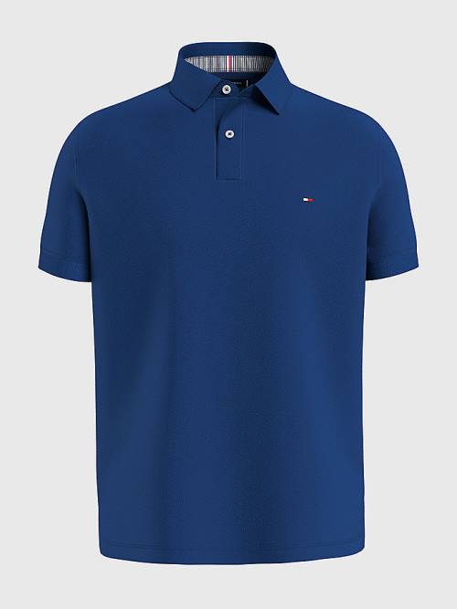 Tommy Hilfiger 1985 Essential TH Flex Moški Polo Majica Modra | TH024PDG