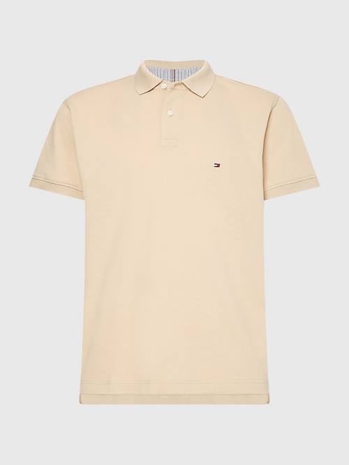 Tommy Hilfiger 1985 Essential TH Flex Moški Polo Majica Bež | TH092DMA