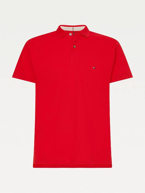 Tommy Hilfiger 1985 Essential TH Flex Moški Polo Majica Rdeča | TH271KPA