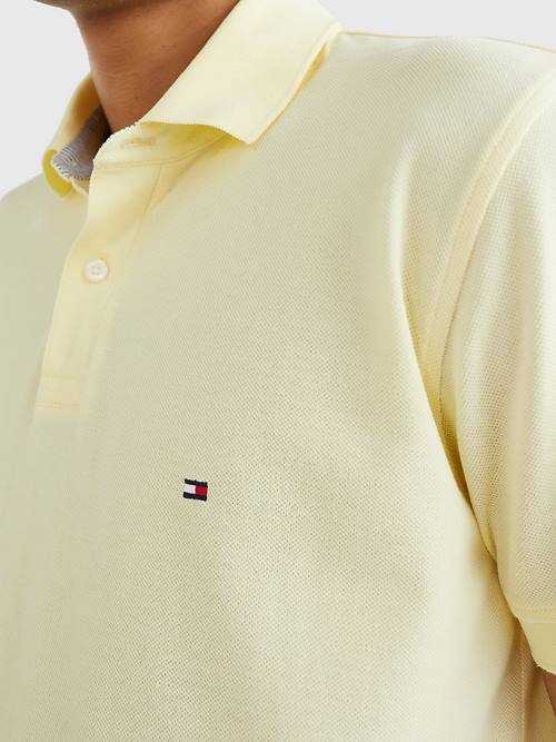 Tommy Hilfiger 1985 Essential TH Flex Moški Polo Majica Rumena | TH357CYT