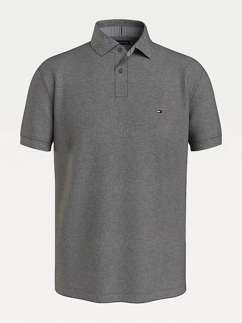 Tommy Hilfiger 1985 Essential TH Flex Moški Polo Majica Siva | TH360XOC