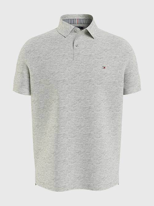 Tommy Hilfiger 1985 Essential TH Flex Moški Polo Majica Siva | TH524VZC