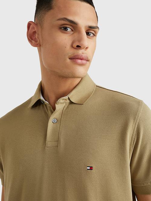 Tommy Hilfiger 1985 Essential TH Flex Moški Polo Majica Rjav | TH537HPN