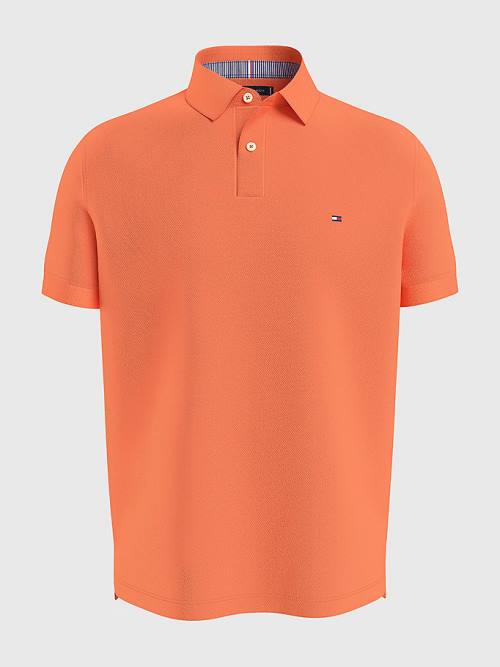 Tommy Hilfiger 1985 Essential TH Flex Moški Polo Majica Rdeča | TH607FAI