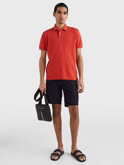 Tommy Hilfiger 1985 Essential TH Flex Moški Polo Majica Rdeča | TH635JOP