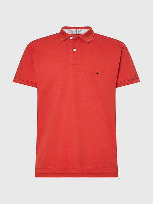 Tommy Hilfiger 1985 Essential TH Flex Moški Polo Majica Rdeča | TH635JOP