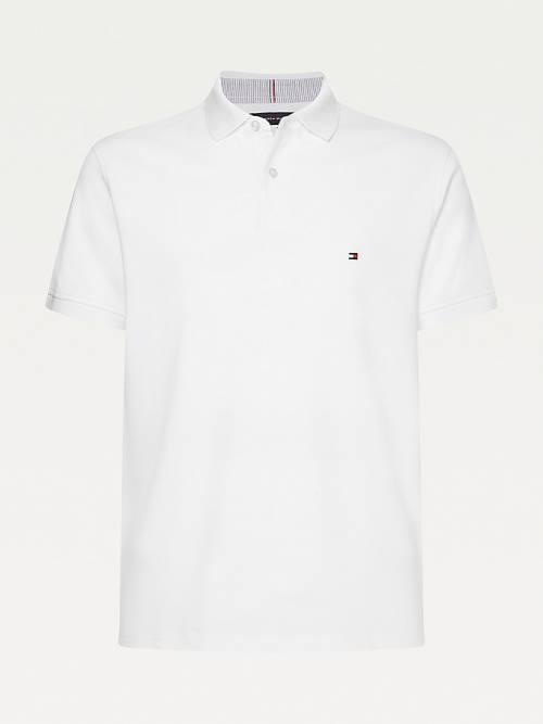 Tommy Hilfiger 1985 Essential TH Flex Moški Polo Majica Bela | TH894PEN