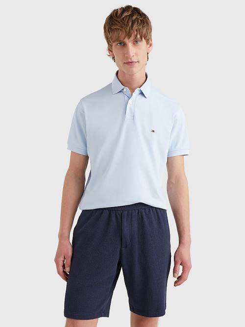 Tommy Hilfiger 1985 Essential TH Flex Moški Polo Majica Modra | TH954PLS