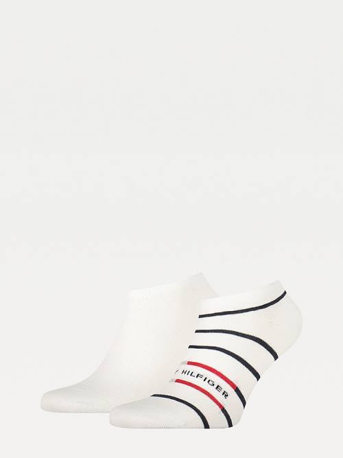 Tommy Hilfiger 2-Pack Breton Stripe Trainer Moški Nogavice Bela | TH548EDT