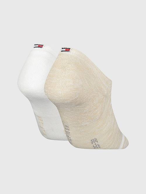 Tommy Hilfiger 2-Pack High Cut Footie Ženske Nogavice Bež | TH639KIN