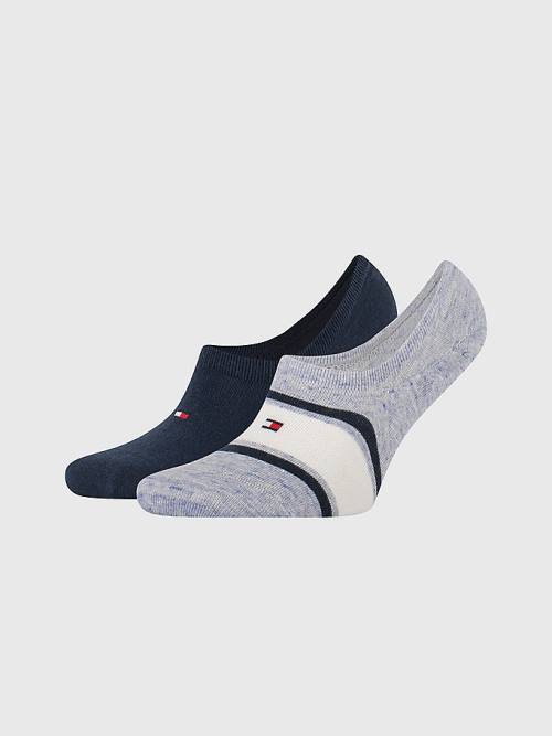 Tommy Hilfiger 2-Pack Multicolour Footie Moški Nogavice Modra | TH167XVA