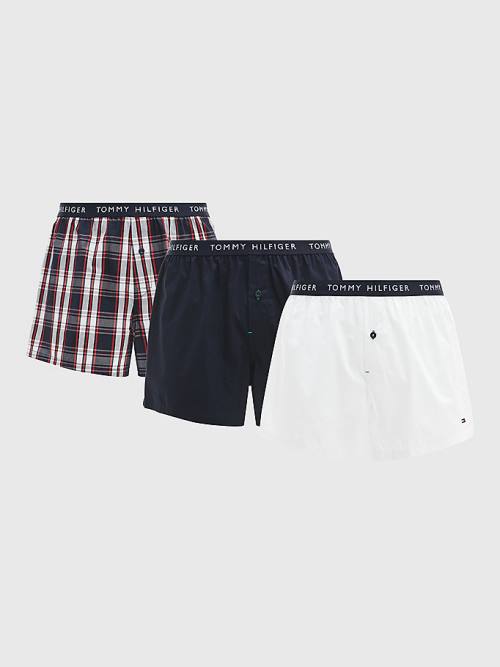 Tommy Hilfiger 3-Pack Logo Waistband Button Fly Boxers Moški Spodnje Perilo Oranžna | TH305CHP