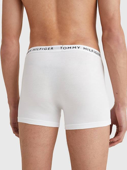 Tommy Hilfiger 3-Pack Logo Waistband Trunks Moški Spodnje Perilo Bela | TH237TXV