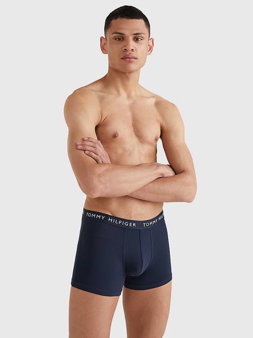 Tommy Hilfiger 3-Pack Logo Waistband Trunks Moški Spodnje Perilo Črna | TH512GTW