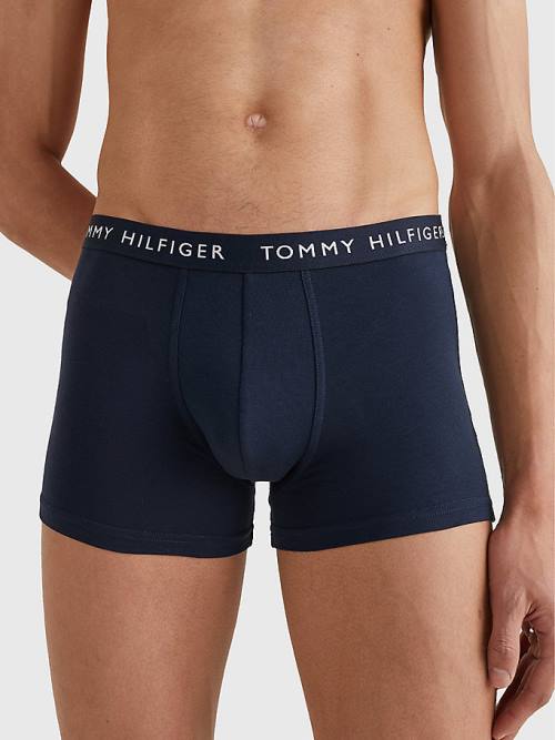 Tommy Hilfiger 3-Pack Logo Waistband Trunks Moški Spodnje Perilo Črna | TH512GTW