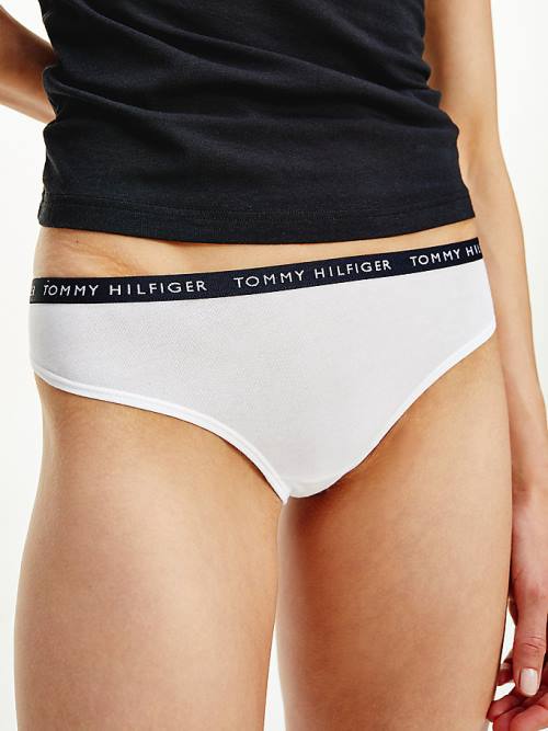 Tommy Hilfiger 3-Pack Recycled Cotton Thongs Ženske Spodnje Perilo Rjav | TH164GLX