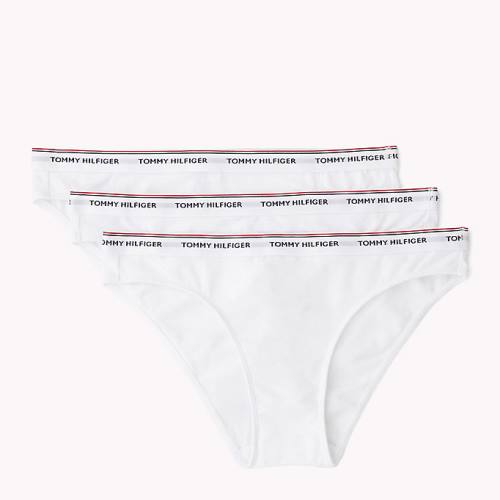 Tommy Hilfiger 3-Pack Stretch Cotton Briefs Ženske Spodnje Perilo Bela | TH837CMI