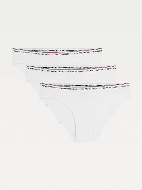 Tommy Hilfiger 3-Pack Stretch Cotton Briefs Ženske Spodnje Perilo Bela | TH837CMI