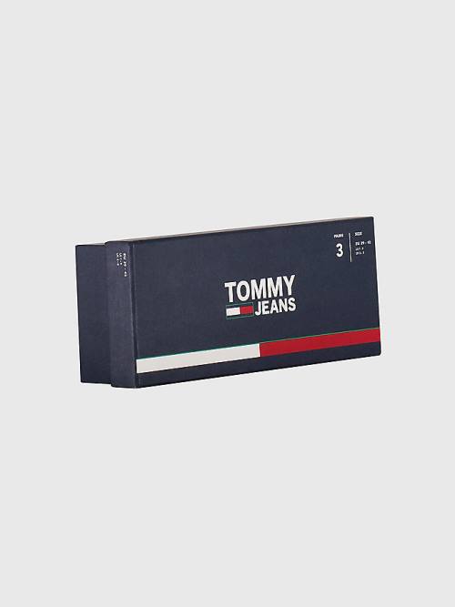 Tommy Hilfiger 3-Pack Stripe Gift Box Moški Nogavice Bela | TH047INB