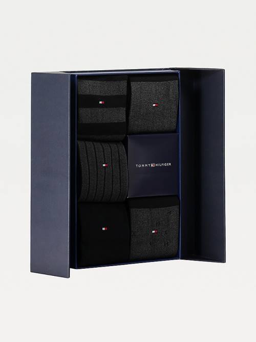 Tommy Hilfiger 5-Pack Gift Box Bird Eye Moški Nogavice Črna | TH089GOI