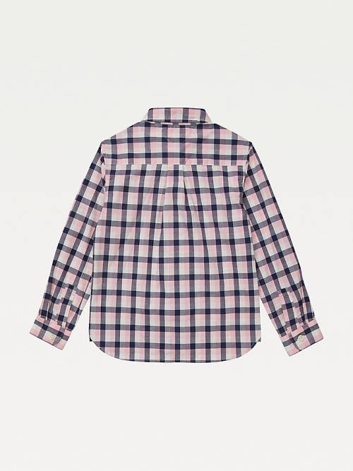 Tommy Hilfiger Adaptive Checked Fantje Srajce Roza | TH371ZLC