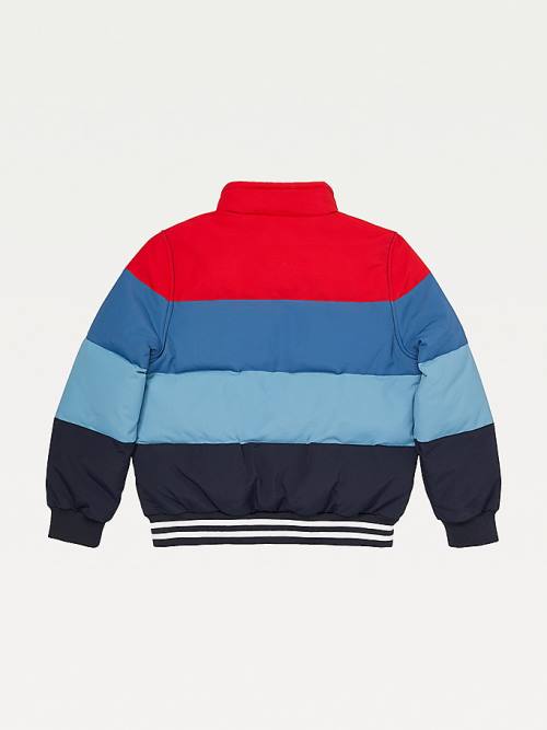 Tommy Hilfiger Adaptive Colour-Blocked Quilted Regatta Fantje Jakne Modra | TH453MIK