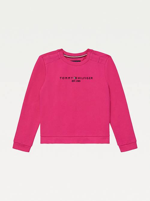 Tommy Hilfiger Adaptive Crew Neck Dekleta Pulover Roza | TH547FIL