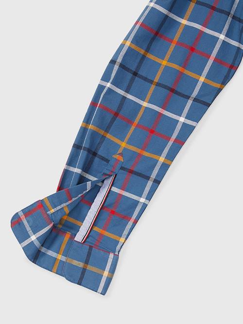 Tommy Hilfiger Adaptive Custom Fit Windowpane Check Moški Srajce Modra | TH564MTR