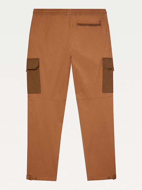 Tommy Hilfiger Adaptive Elasticated Cargo Joggers Moški Hlače Rjav | TH047VOP