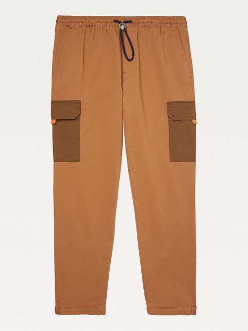 Tommy Hilfiger Adaptive Elasticated Cargo Joggers Moški Hlače Rjav | TH047VOP