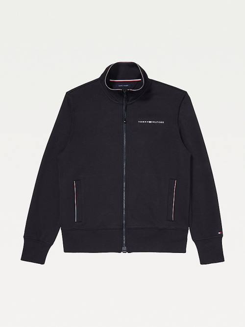 Tommy Hilfiger Adaptive Essential Tech Track Moški Pulover Črna | TH207JEP