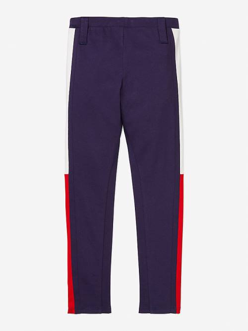 Tommy Hilfiger Adaptive Flag Leggings Dekleta Hlače Modra | TH901DVT