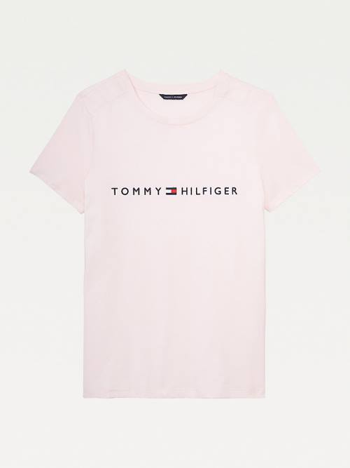 Tommy Hilfiger Adaptive Logo Ženske Majice Roza | TH875LNU