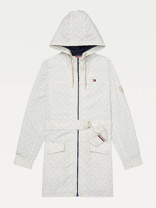 Tommy Hilfiger Adaptive Long Belted Hooded Ženske Jakne Bež | TH058SFZ