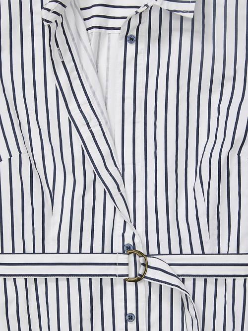 Tommy Hilfiger Adaptive Long Sleeve Stripe Shirt Ženske Obleke Modra | TH437JQT