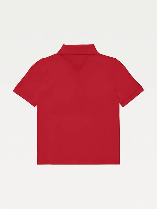 Tommy Hilfiger Adaptive Pure Cotton Polo Fantje Majice Rdeča | TH539ZAJ