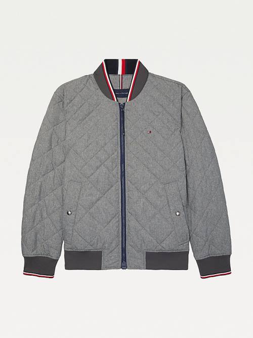 Tommy Hilfiger Adaptive Quilted Bomber Moški Jakne Siva | TH518JHO