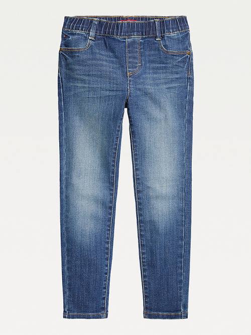 Tommy Hilfiger Adaptive Seated Fit Skinny Dekleta Kavbojke Modra | TH521POT