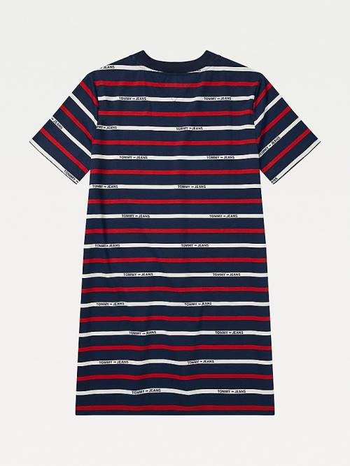 Tommy Hilfiger Adaptive Stripe Print Ženske Obleke Modra | TH412RQY